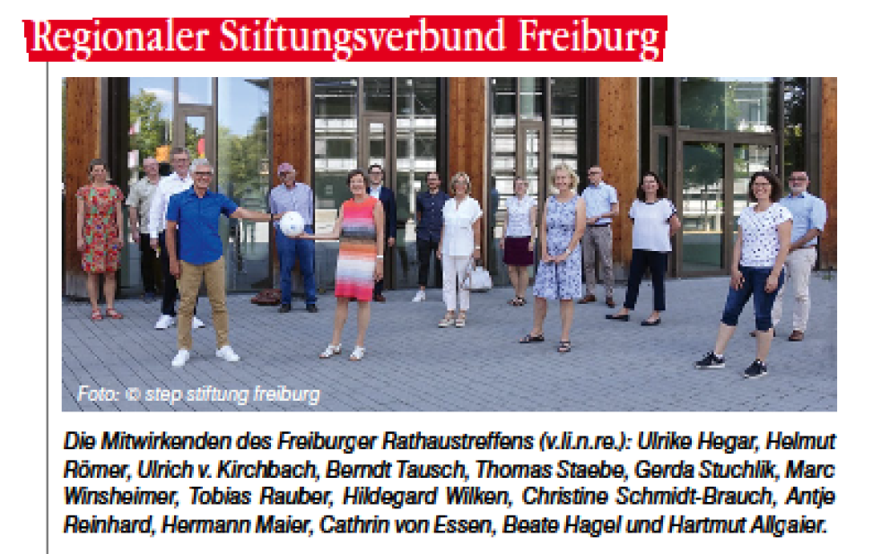 Die Ernst-Wilken-Stiftung ist Mitglied im Regionalen Stiftungsverbund Freiburg